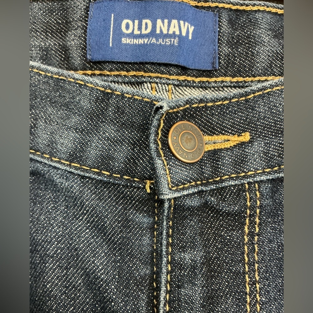 Old Navy Kids' Dark Blue Denim Jeans size 18 Regular - Picture 3 of 10